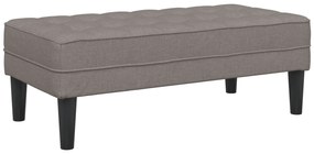 Conjunto de Sofás de 2 Peças com Almofadas em Tecido Taupe