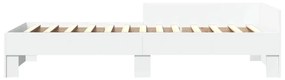 Estrutura de cama 75x190 cm derivados de madeira branco