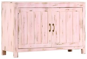 Aparador 110x35x70 cm madeira de mangueira maciça rosa-claro
