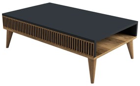 Mesa de Centro Milan – Nogueira e Antracite – 105x34,6x60 cm