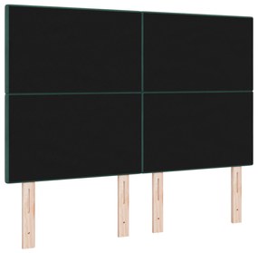 Cabeceira vidaXL Botão Almofadado Verde Escuro 160 cm Veludo
