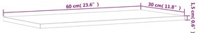 Prateleiras de parede 4pcs derivados de madeira carvalho fumado