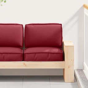 vidaXL Conjunto de Almofadas para Palete 2 pcs vermelho tinto