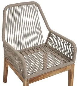 Conjunto de jardim com mesa 200 x 100 cm e 6 cadeiras em branco e creme OLBIA Beliani