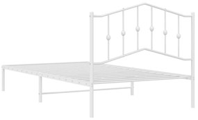 Estrutura de cama em metal com cabeceira 107x203 cm branco