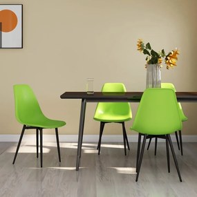 vidaXL Cadeiras de jantar 4 pcs PP verde
