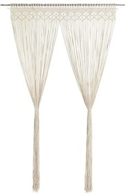323975 vidaXL Cortina em macramé 140x240 cm algodão