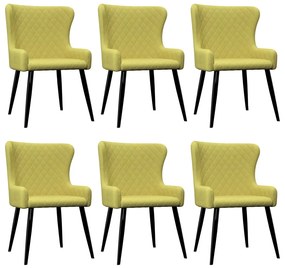vidaXL Cadeiras de jantar 6 pcs tecido verde