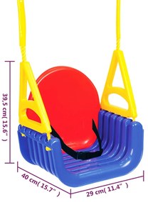 Assento baloiço p/ crianças 3 em 1 29x40x39,5 cm polipropileno