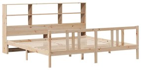 Cama com estante sem colchão 180x200 cm pinho maciço
