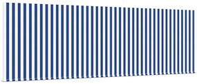 Toldo Retrátil Manual Listras Azuis e Brancas 400 × 300 cm