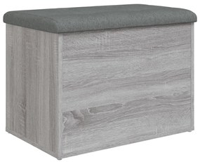 Banco de arrumação 62x42x45cm derivados madeira cinzento sonoma