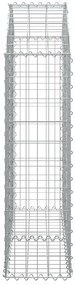 Cesto gabião arqueado 100x30x100/120 cm ferro galvanizado