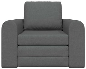 Sofá Cama 2-em-1 Cinza Escuro 98x71x83 cm Tecido