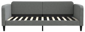 Sofá-cama com colchão 100x200 cm tecido cinzento-escuro