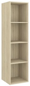 Conjunto móveis de TV 4 pcs madeira processada carvalho sonoma
