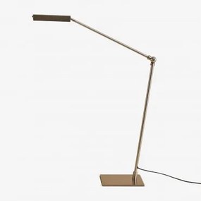Candeeiro De Mesa Led De Ferro Valtyn Cinza Cromado - Sklum
