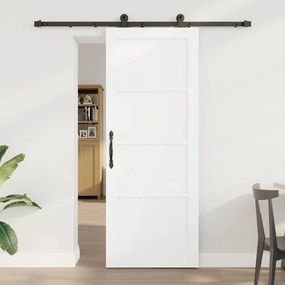Porta deslizante vidaXL com conjunto de hardware branca 78x202 cm made