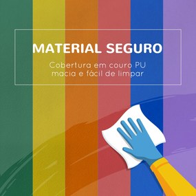 HOMCOM Conjunto de 11 Blocos de Espuma para Crianças Blocos de Contrução Brinquedo de Aprendizagem para Crianças 1-3 Anos 50x50x25 cm Multicor