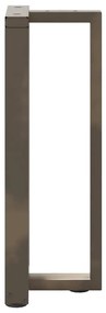 Pés de mesa de console em forma de T, 2 peças, preto, 25x28x(72-73) cm