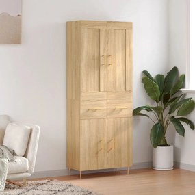 vidaXL Armário alto 69,5x34x180 cm derivados de madeira cor sonoma