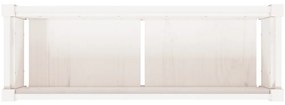 Vaso/floreira de jardim 90x31x31 cm pinho maciço branco