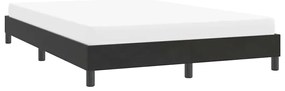 Estrutura de cama sem colchão 160x210 cm veludo preto
