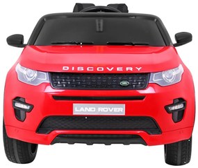 Carro elétrico para Crianças 12V Land Rover Discovery Rodas de EVA, Assento de couro Vermelho