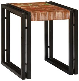 Conjunto de Mesas Aninháveis - Pacote com 3 Mesas de Madeira Reciclada