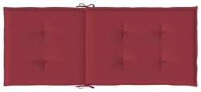 Almofadões p/ cadeiras altas jardim 6 pcs tecido vermelho tinto
