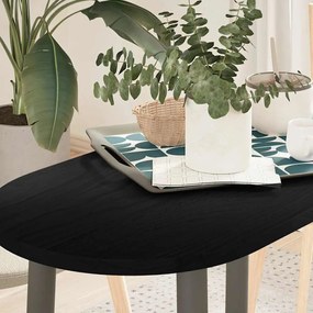 vidaXL Tampo de mesa 80x40x2 cm carvalho maciça oval castanho-escuro