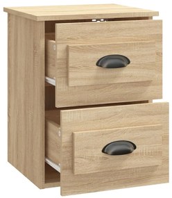 Mesas de cabeceira parede 2 pcs 41,5x36x53 cm carvalho sonoma