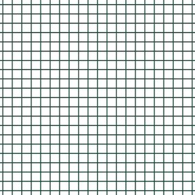 Cerca de Fio Soldado com 22 Postes em U Verde 0.5x50 m Aço