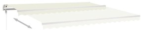 Toldo retrátil manual com postes 4,5x3 m cor creme