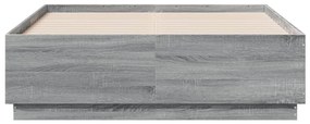 Estrutura cama 140x190 cm derivados de madeira cinzento sonoma