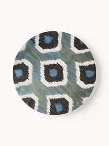 Prato marcador em porcelana artesanal Ikat