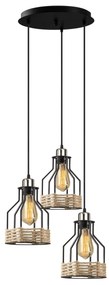 Candeeiro Suspenso Fiko – Preto – 37 cm de Diâmetro, 115 cm de Altura