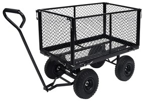 Carrinho de mão para jardim 350 kg preto