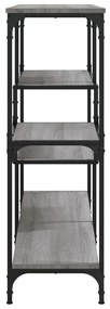 Mesa consola 103x32x95 cm derivados de madeira cinzento sonoma