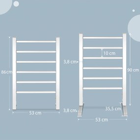Toalheiro Elétrico 'Sven' – 6 Barras Aquecidas – Montagem Vertical ou