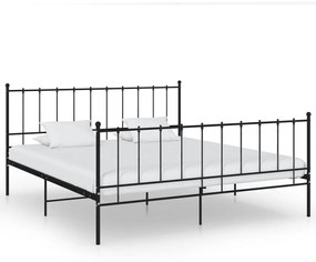 324964 vidaXL Estrutura de cama 200x200 cm metal preto