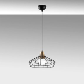 Candeeiro Suspenso Wire – Preto – 35 x 35 cm