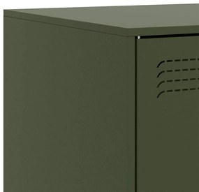 Móveis de TV 2 pcs 67x39x44 cm aço verde azeitona
