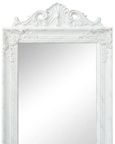 Espelho de pé estilo barroco 160x40 cm branco