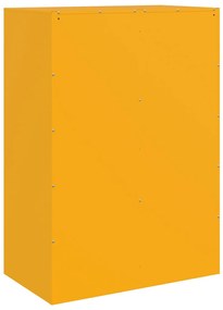 Aparador alto 67x39x95 cm aço amarelo mostarda