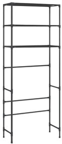 Estante de 3 prateleiras para lavandaria 69x28x169 cm preto