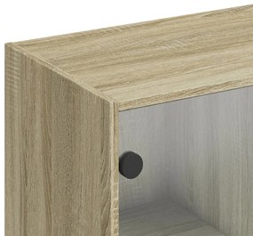 Estante c/ portas 136x37x142 cm deriv. madeira carvalho sonoma