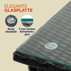 Mesa auxiliar jardim em polyrattan 50 x 50 x 45 cm Preto