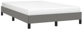 Estrutura de cama sem colchão cinza escuro 120x190 cm tecido