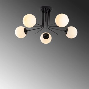 Candeeiro de Teto Daisy – Preto – Diâmetro 80 cm, Altura 34 cm